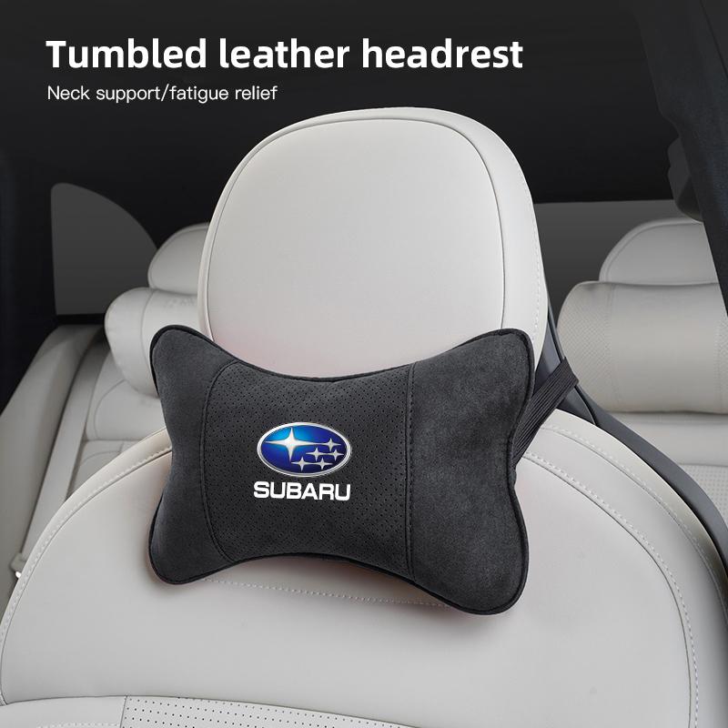 1 Stück Wildleder Autositz Kopfstütze Nackenkissen Innenzubehör für Subaru STI Impreza Legacy WRX BRZ Forester XV Outback Levorg