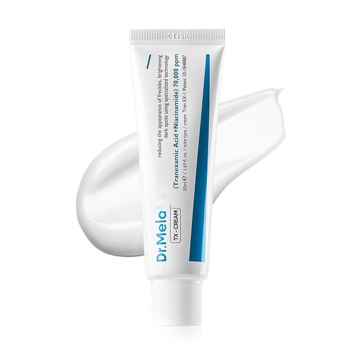 DR. Melaxii Set: Schwarz-Weiß Reis Kurkuma Peeling Reparatur Serum, Augencreme, Feuchtigkeitsspendender Concealer.