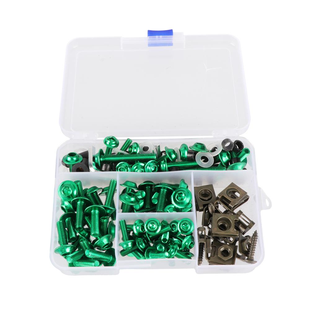 177pcs/Box Screws Aluminum Windscreen Screws Colorful Fasteners Screws Set Motorcycle Fairing Bolt Kit Motorcycle Modified Parts