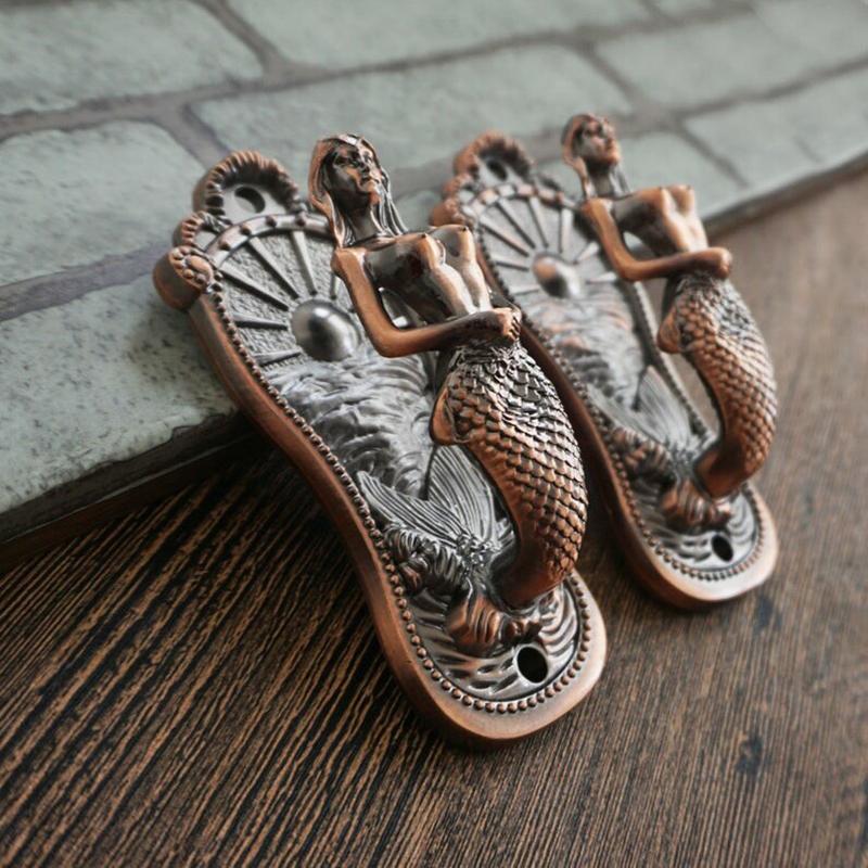 Vintage Mermaid Decorative Hook Wall Mount Curtain Coat Hat Hook Wall Art Decor Home Storage & Organization 5x12cm WWO66