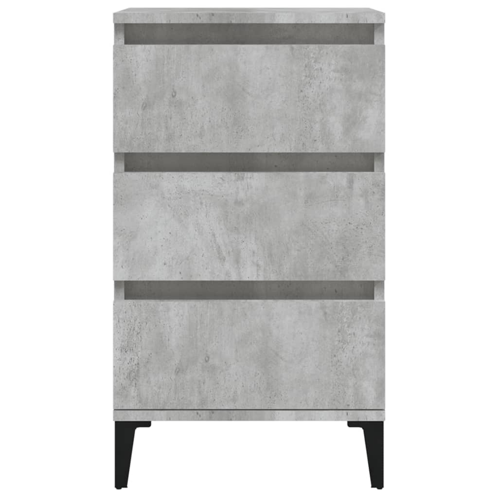 Nightstand Concrete Grey 40 x 35 x 70 cm Engineered Wood