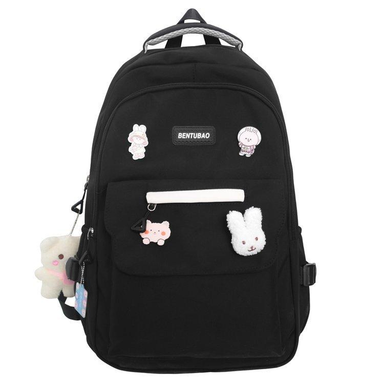 Schoolbag New Junior High School Schoolbag Female Tide Brand Large Capacity Backpack Men's Casual Versatile Ins Backpack Japanese Travel Bag