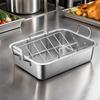 Roasting Pan with Rack Versatile Rectangular Roaster Premium for Kitchen, Bakers