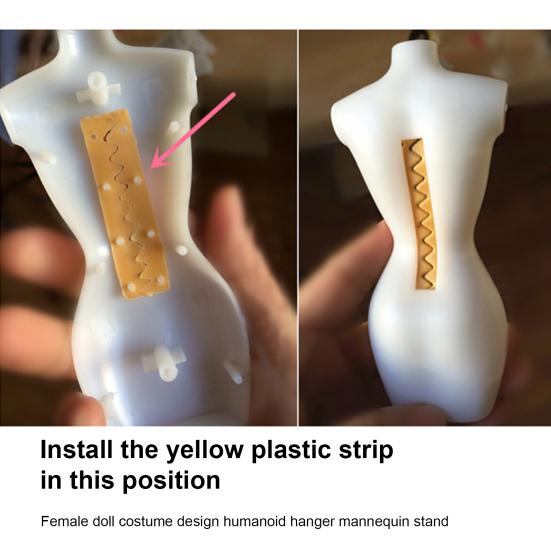 Doll Dress Holder Easy-assembled 45663 Scale Groove Design Dolls One Piece