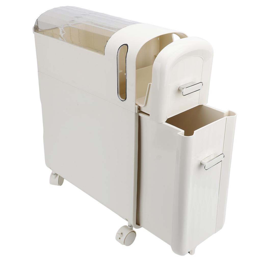 Narrow Storage Cabinet Multipurpose Modern Simple Design Drawer Type 2 Tier Slim Bathroom Storage Cabinet for Bathroom Kitchen