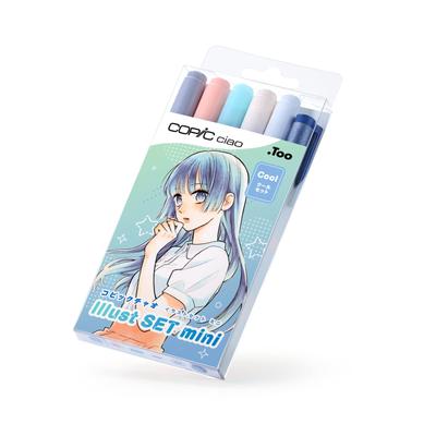 Set Mini Copic Ciao Ilustración Cool - Marcadores de Arte, Rotuladores de Dibujo, Rotuladores