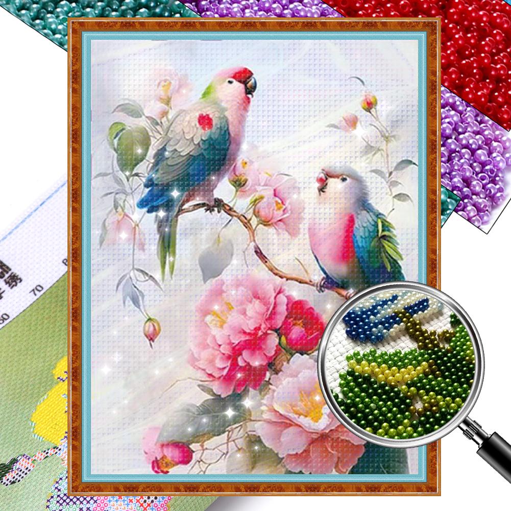 Kit de Cusătură în Cruce 11CT cu Flori, Imprimat cu Mărgele cu Broderie Completă, Decor de Artă pentru Casă