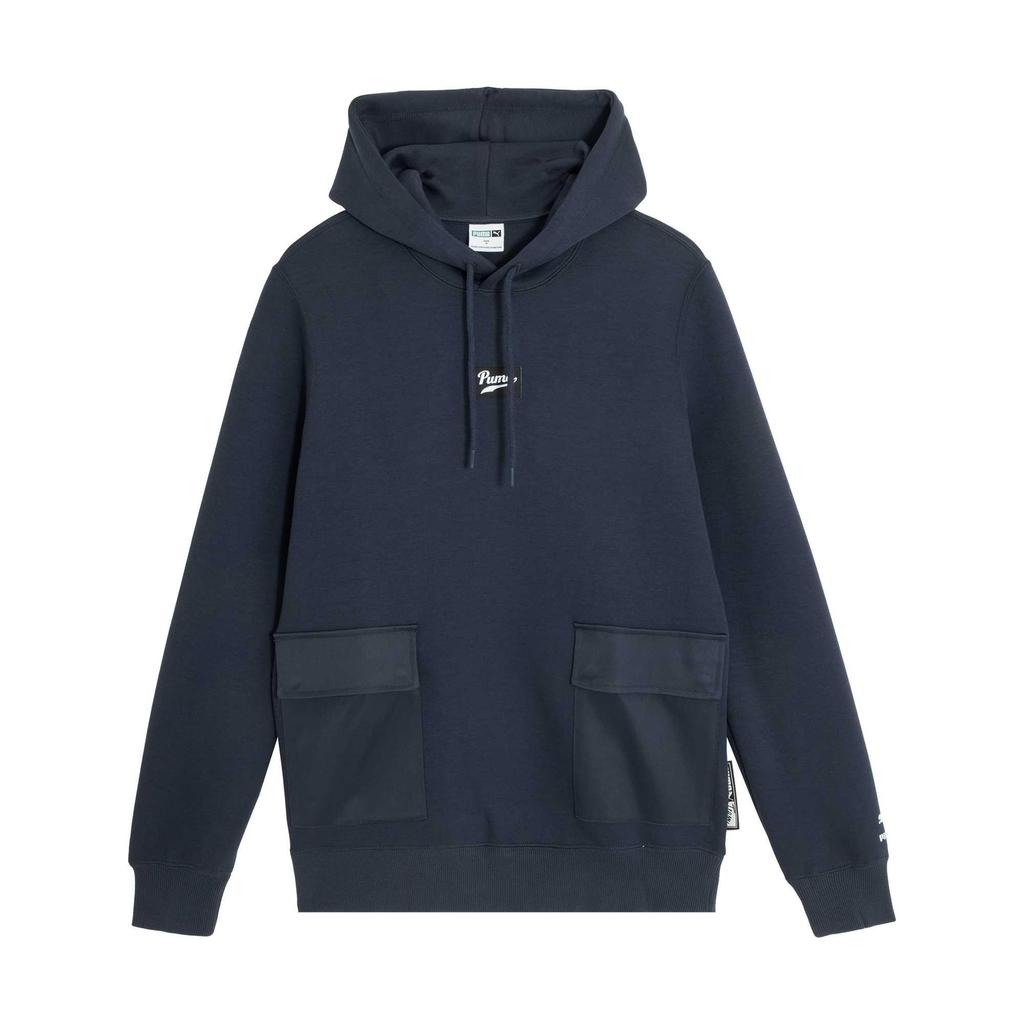 Puma Team Hoodie Lazy Casual Fashion Comfortable Sweatshirt Unisex Hoodies Navy-Blue 621664-43