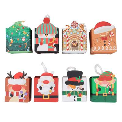 10/20pcs Gift Wrap Boxes Cookies Candy Boxes Christmas Tree Hanging Decorations Children Gifts Christmas New Year 2025