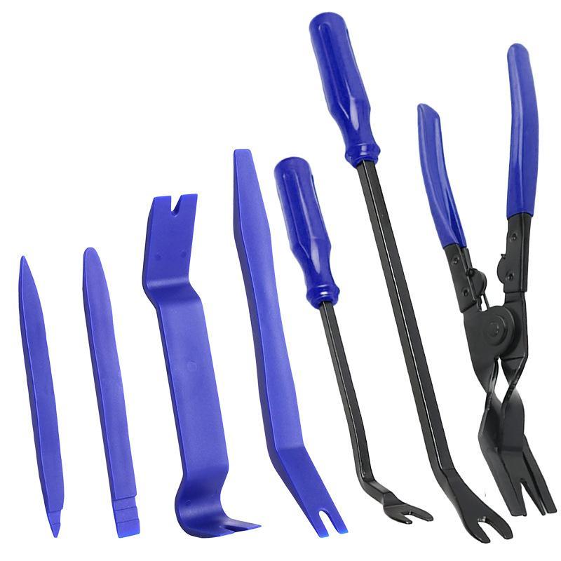 3/7Pcs Car Trim Removal Tool Kit Auto Panel Door Audio Dash Pry Bar Clip Plier For Vehicle Interior Disassembly