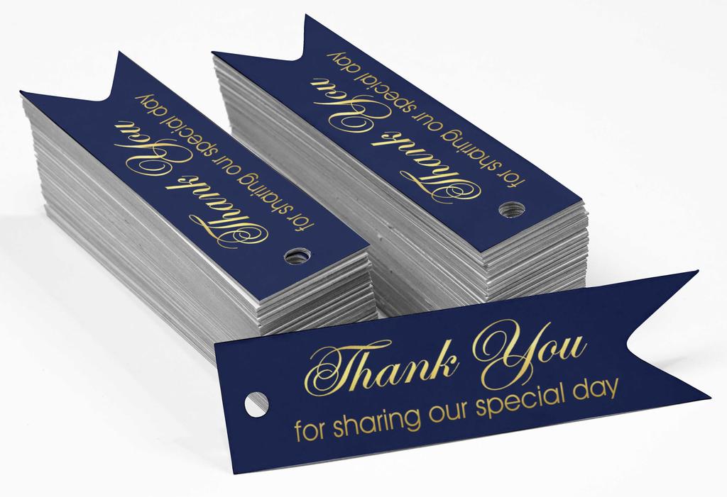 Inkdotpot Gold Foil Paper Hang Tags Thank You For Sharing Our Special Day Bridal Shower Favor Tags 100