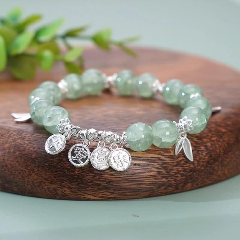 Modern Chinese Style Geometric Leaf Design Bracelet For Women Alloy Plated Jewelry