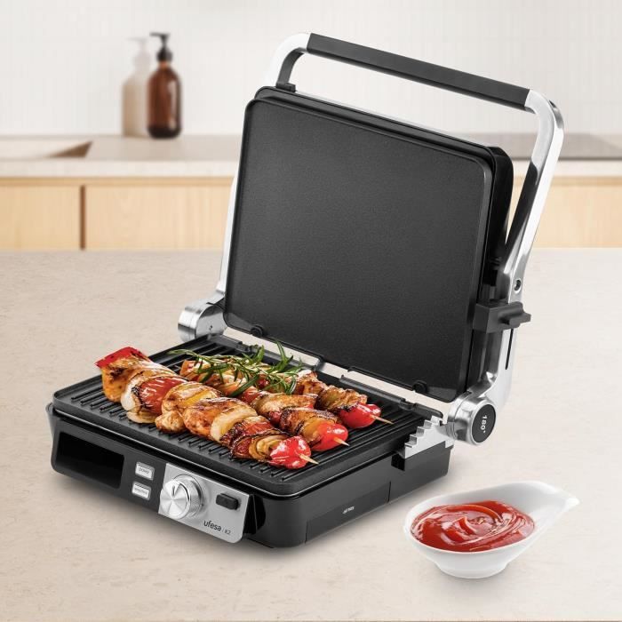 Electric Grill - Ufesa - PR K2 - 2000W - Non-stick Plates - LCD Display