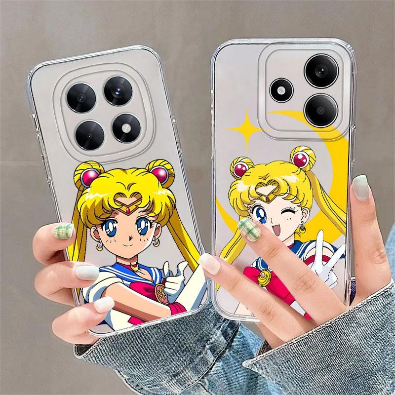 Case for Xiaomi Redmi Note 14 Pro Plus 13C 10S 9 10 14C 11S 12S 12 11 A4 Note 13 Soft Phone Cover Anime Sailor Moon
