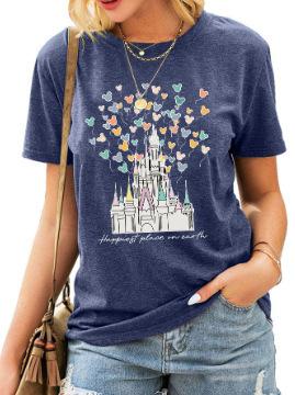 New Summer Short Sleeve Men's D Letter Halloween Theme Digital Printing T-Shirt Men