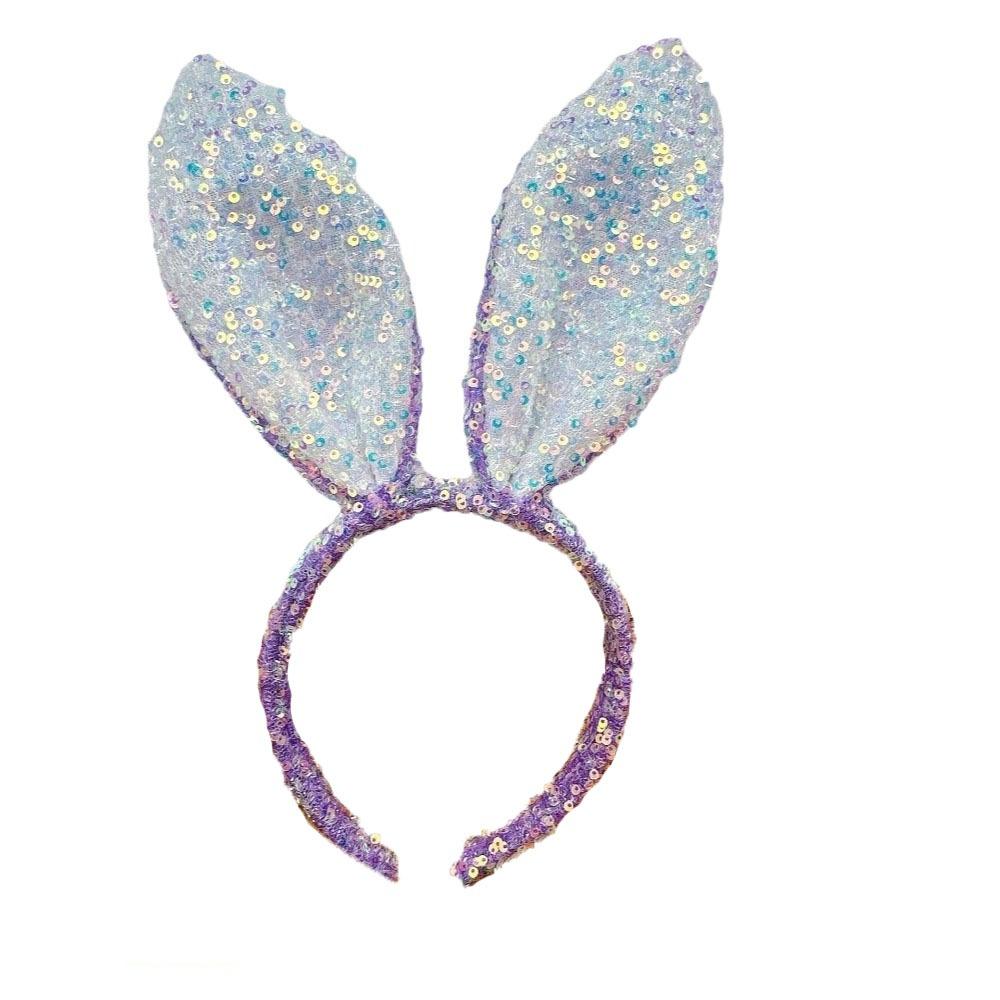 

Sequin Bunny Ears Headband Cartoon Rabbit Ear Hairband Simple Easter Bunny Headband Girl