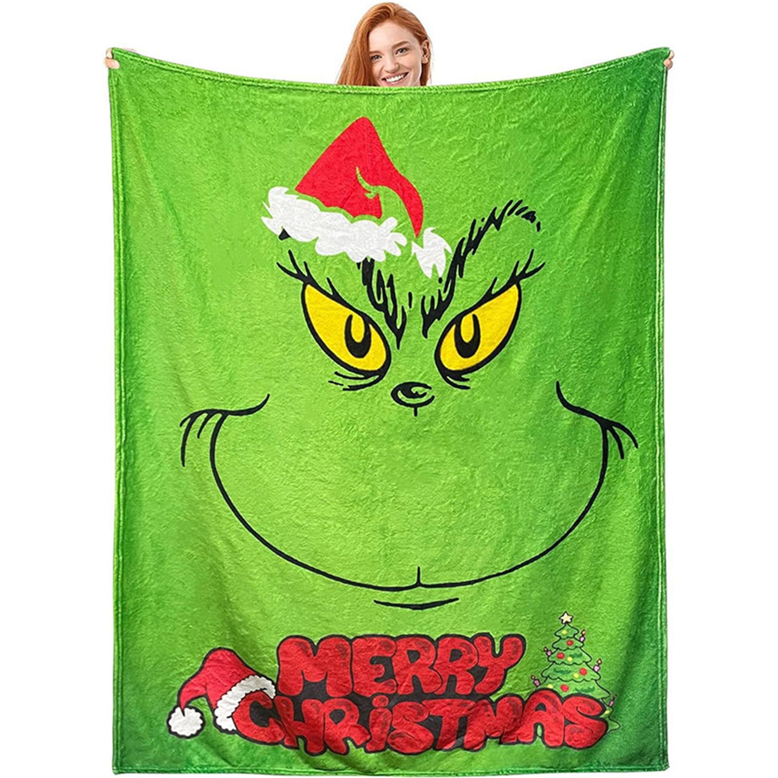 

Green Super Soft Flannel Fleece Christmas Decorative Blanket Christmas Gift, Suitable For All Seasons, Warm, Breathable, Lightweight And Comfortable One Size
