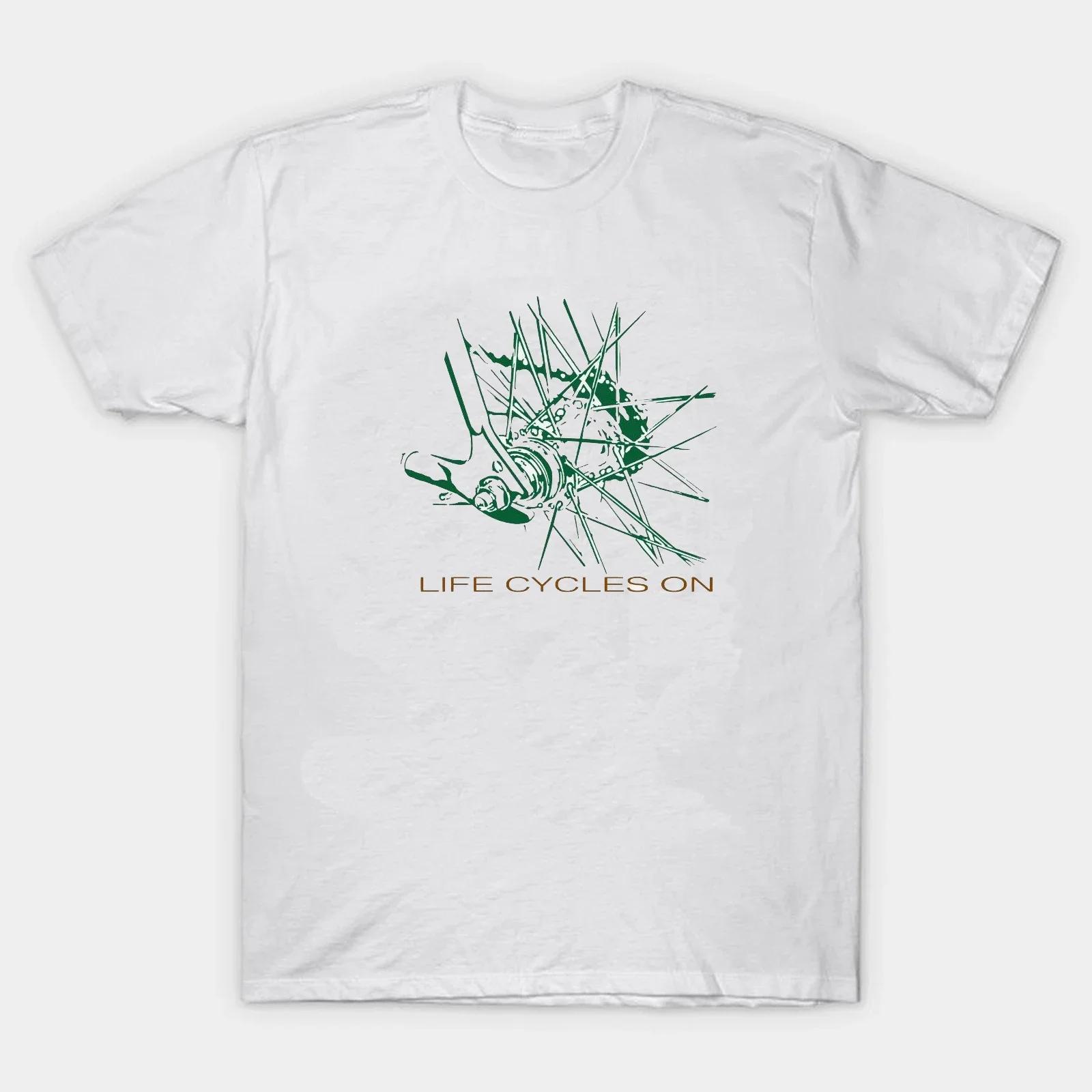 Life Cycles on Funny Cycling Bicycle Rider Gift TShirt 100 Cotton ONeck Summer Short Sleeve Casual Unisexs Tshirt Size S3XL S