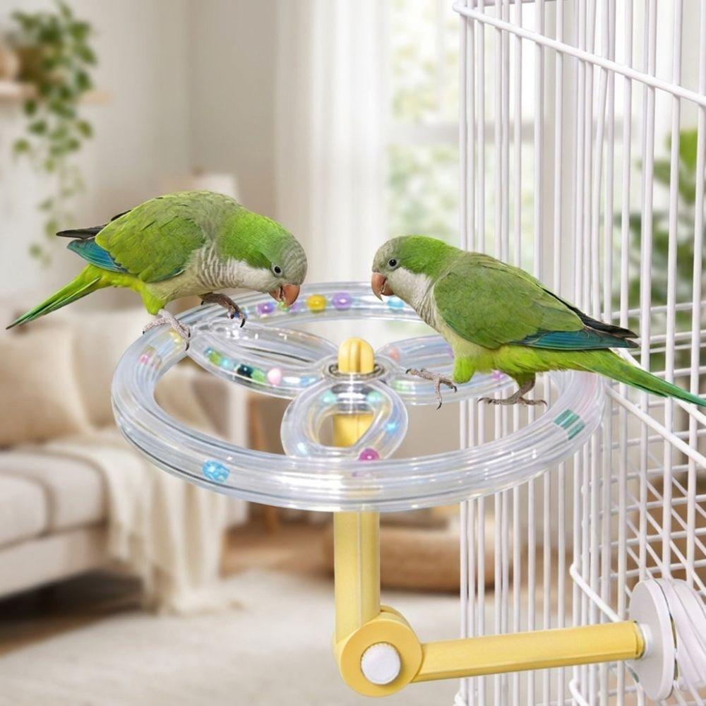 Adjustable Parrot Rotating Windmill Perch Toy Parrot Standing Platform Indoor Play