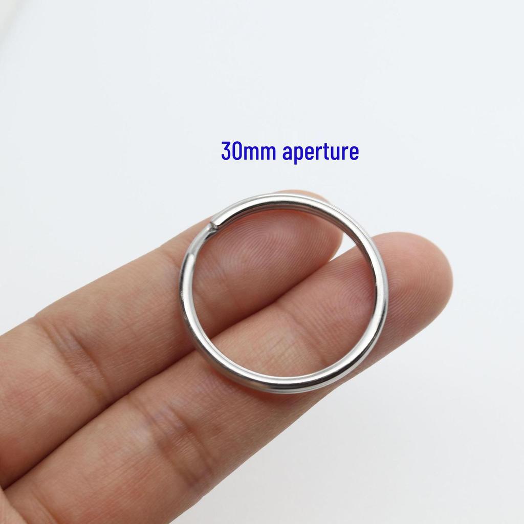 304 Stainless Steel Double Ring Keychain Key Ring