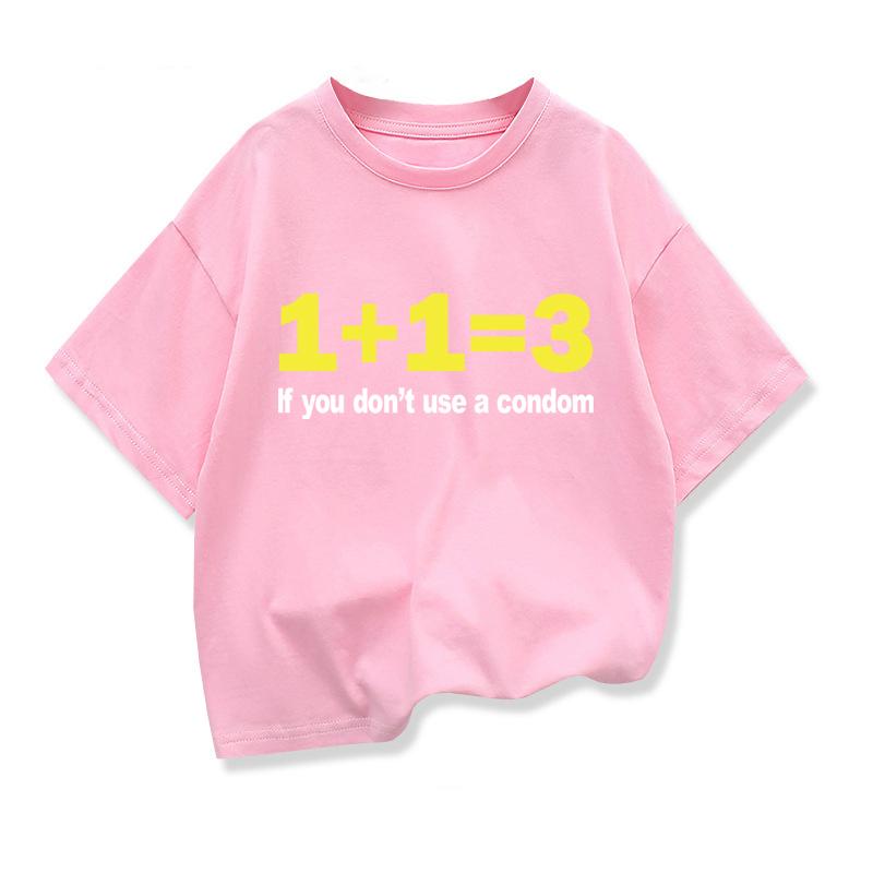 Kids' Polyester T-Shirt with Fun Digital Print Casual Loose Street Style Trendy Children's Tee Round Neck Boys' Top