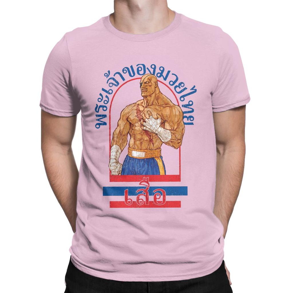 Sagat God Of Muay Thai Gym street fighter thai boxing Men's T Shirt Short Sleeve Crew Neck T-Shirt 100% Cotton Plus Size Tops