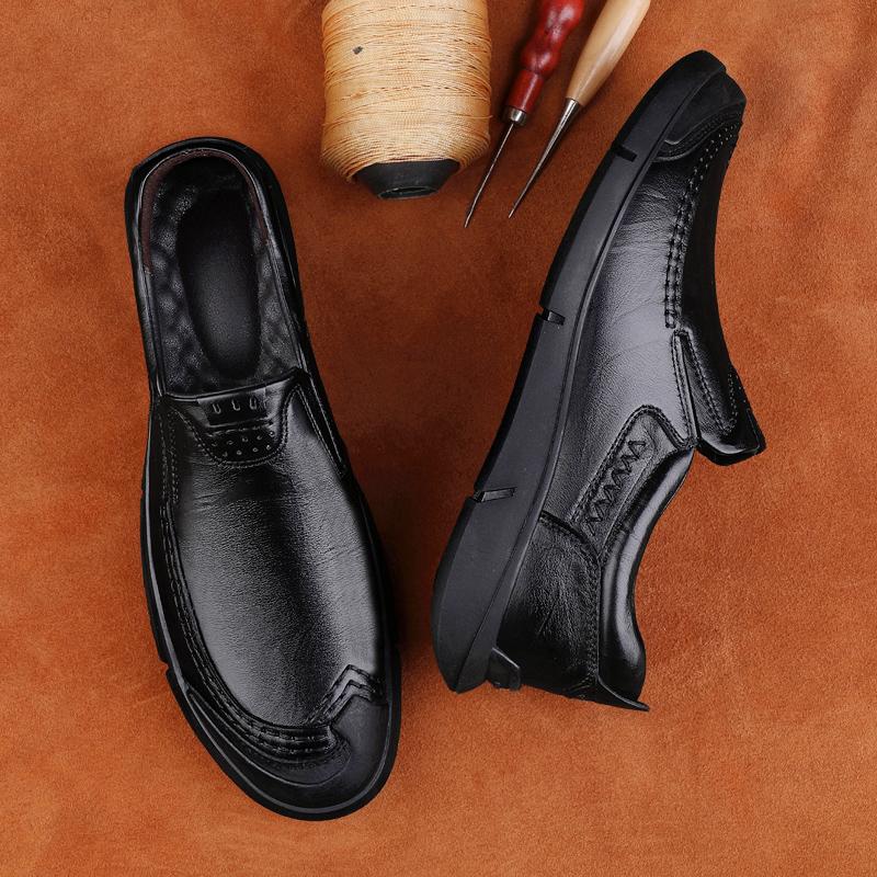 Genuine Leather Mens Casual Shoes Luxury Brand Casual Slip on Formal Loafers Simple Moccasins Top Quality Male Driving Footwear
