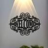 Metal Wall Plaque Welcome Sign Home Business Gift Housewarming Holiday Decor