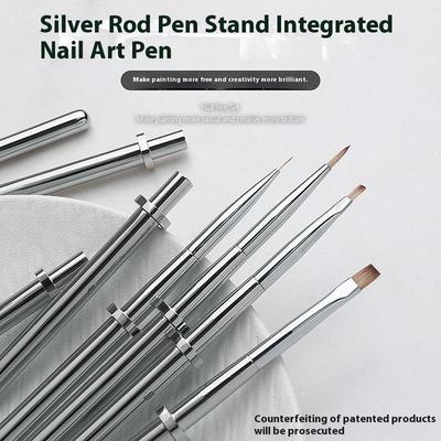 Silver Nail Art Painting Pen Brush High Quality Removable Nail Phototherapy Gel Pen Universal Nail Line Pen Manicure Art Tools