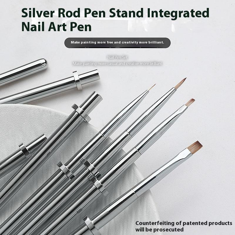 Silver Nail Art Painting Pen Brush High Quality Removable Nail Phototherapy Gel Pen Universal Nail Line Pen Manicure Art Tools
