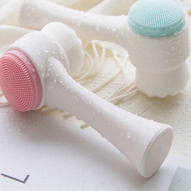 

Щетка для очищения лица, очищающий массаж, средство для мытья лица, инструмент для ухода за кожей One size розовый