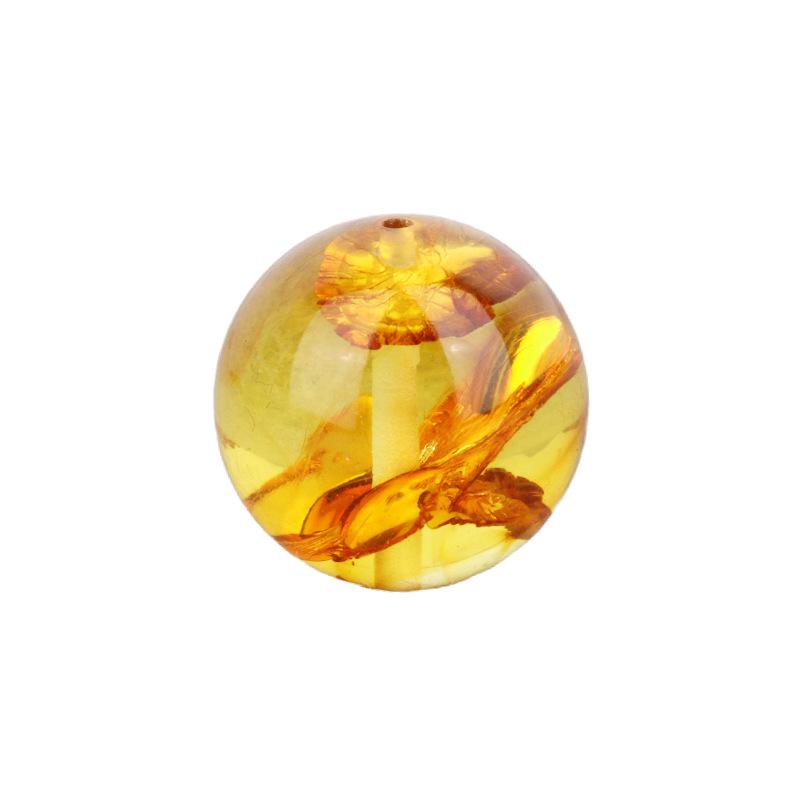 Natural Amber Beeswax Flower Beads Bracelet with Star and Moon Design - Multi-Treasure Bodhi Clavicle Chain for DIY Accessories