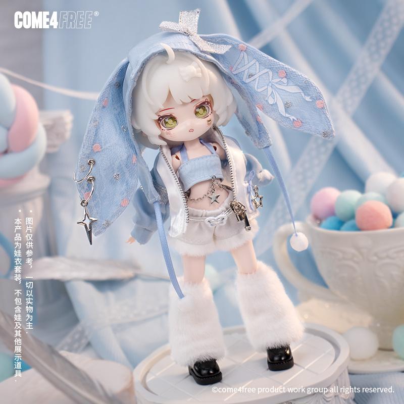 Come4free 12 Points Bjd Doll Clothing Series Doll Skirt Bjd Clothing Set Sweet And Cute Set Doll Accessories Dress Bonnie Rabbit