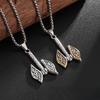 Stainless Steel Mens Viking Battle Axe Pendant Necklace Titanium Steel Retro Personalized Pendant