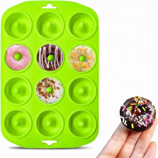 Silicone Donut Pan, Bite Size Silicone Donut Molds for baking, Mini Donut Mold Heat Resistant, Mini Baking Mold for baking delicious donuts,
