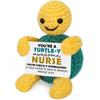 Turtle Yellow Turtle Positive Crochet Animals Doll With Card Desktop Ornament Emotional Support Handmade Knitted Cheer Up Toy