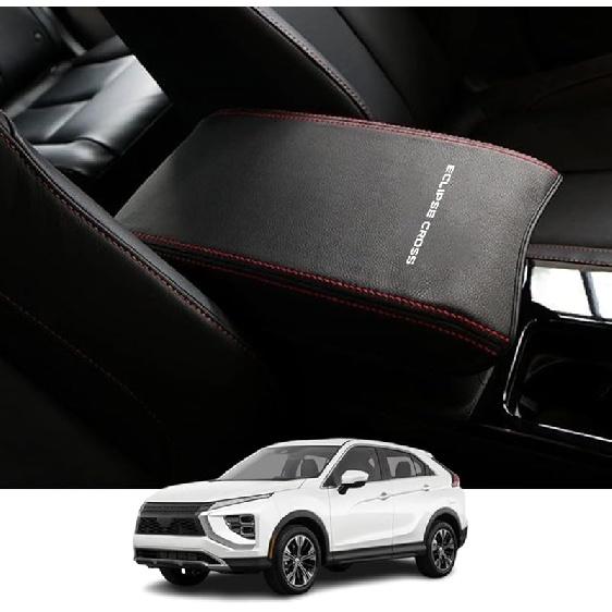 Kakash Custom Interior Accessories for Mitsubishi Eclipse Cross 2018 2019 2020 2022 2023 2024 Leather Center Console Cover Armrest Pad,Waterproof