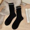 Autumn Winter Thicken Warm Women Socks Japanese Fashion Knitted Middle Tube Socks Women Solid Color Long Socks Christmas Gifts