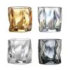 Transparent Glass Wine Mug Refraction of Light Rays Design Wine Whiskey Coffee Cup Household Special-shaped Whiskey Water Cup
