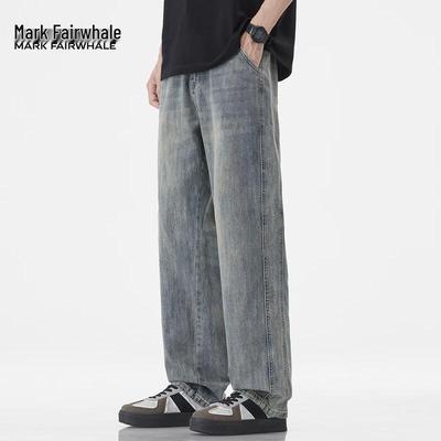 Mark Fairwhale Men's Loose Straight-Leg Cotton Jeans