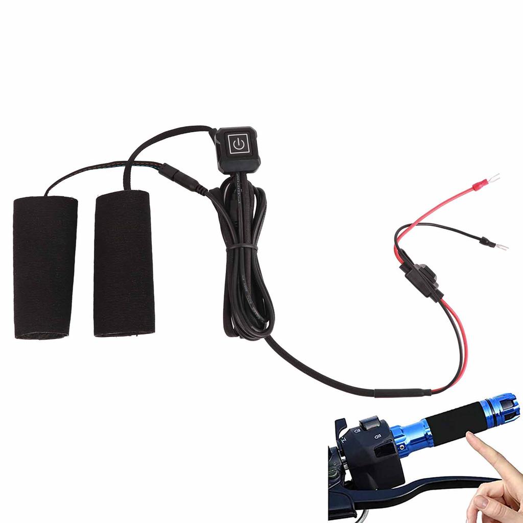 USB Heated Grips Removable Motorcycle Warmer Overgrip Handlebar Temperature Adjustable Electric