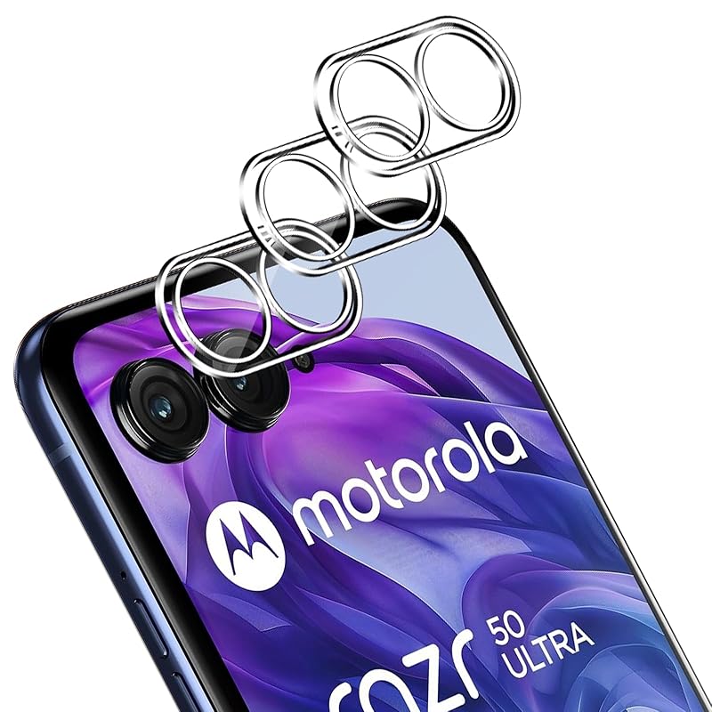 

[Set of 3] For motorola razr 50 ultra camera film lens protection film Tempered glass [Asahi Glass Materials] 9H strength] Impact resistance Shatter