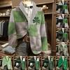 Herren Druck Kord Warm Taschen Anzugjacke Cardigan Herren Freizeitanzug