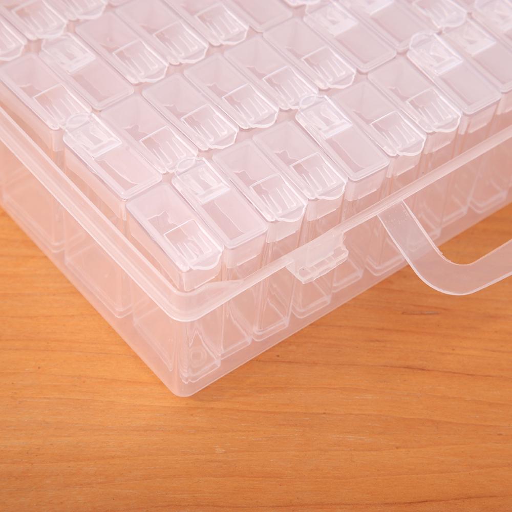 Clear Diamond Storage Box Plastic Storage Containers for Rhinestone
