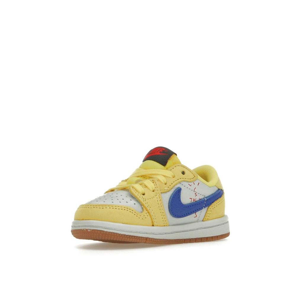 Travis Scott X Air Jordan 1 Retro Low OG SP TD Canary Baby Sneakers Yellow Racer-Blue Light-Silver DZ5908-700