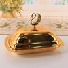 Food Container with Lid Dustproof Stainless Steel Butter Dish Box Serving Tray Hotel Supplies