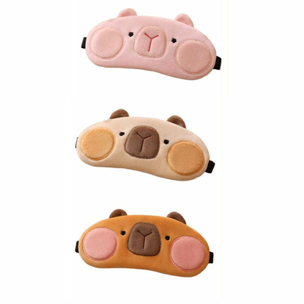 Cute Plush Sleeping Eye Covers Cartoon Night Eyeshade Shading Sleeping Mask  Eye Care Tools