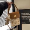 IELGY Korean Version Cute Mobile Phone Bag Fashion Lock Crossbody Casual All-Match Small Square Bag
