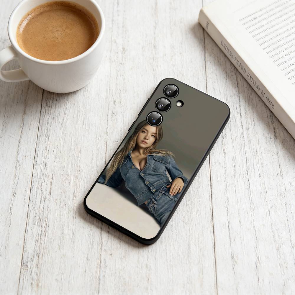 

S-Sydney Sweeney Phone Case For Samsung Galaxy A73,A72,A71,A70,A53,A52,A51,Soft Silicone Black Cover Samsung a52