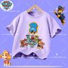 1-12 years old summer Polyester T-shirt for PAW Patrol children's short-sleeved casual top for girls and boys with cartoon print